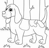 Basset Hound Dog Coloring Page For Kids 7819117 Vector Art At Vecteezy sketch template