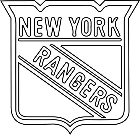 New York Rangers Logo coloring page - Download, Print or Color Online ...