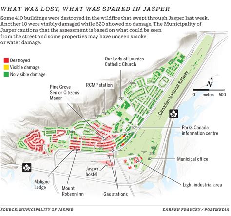 Jasper map shows extent of wildfire destruction; town hall to be held ...