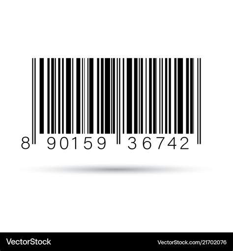 Barcode isolated on transparent background Vector Image