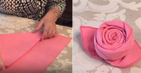 Here's How To Fold A Cloth Napkin Into A Rose In Just 72 Seconds ...