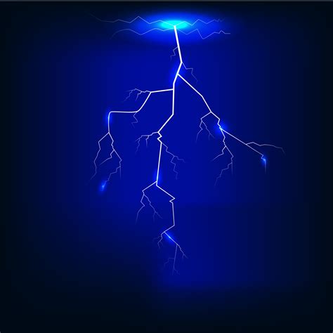 Vector illustration of Lightning of dark blue background 3497331 Vector ...