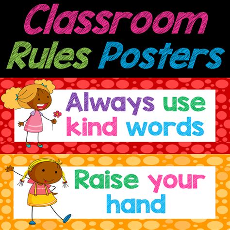 Classroom Rules Posters, Flashcards, Decor- Editable PPT | Back To School