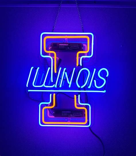 Illinois Fighting Illini Mascot Acrylic Neon Light Lamp Sign – neonsign.us