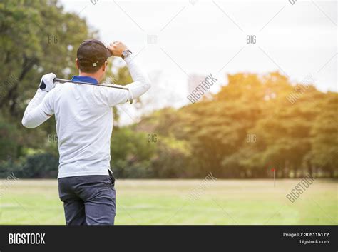 Man Golf Player Swing Image & Photo (Free Trial) | Bigstock