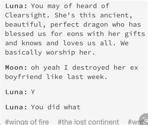 What Moon and Luna actually talk about | Wings of fire dragons, Wings ...