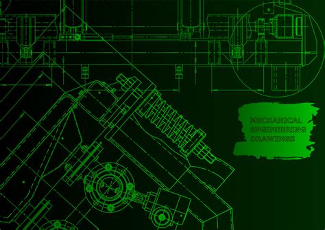 Sketch. Vector engineering illustration. Computer aided design systems ...