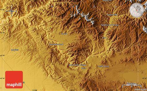 Physical Map of Featherville