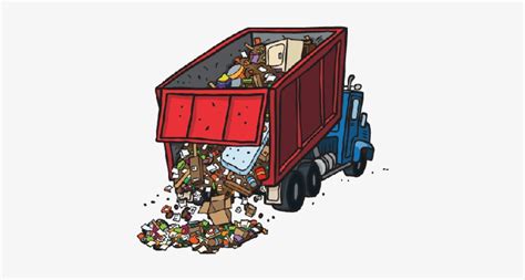 Red Clipart Dump Truck - Garbage Truck Dumping Clipart - 432x399 PNG ...