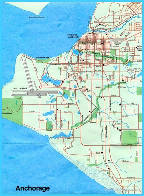 Map of Anchorage municipality, Alaska - TravelsMaps.Com