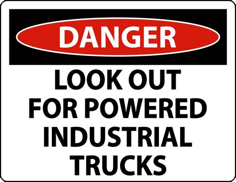 Danger Look Out For Trucks Sign On White Background 6548130 Vector Art at Vecteezy