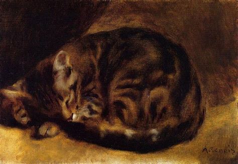 Sleeping Cat, 1862 | Peintures renoir, Renoir, Illustration de chat