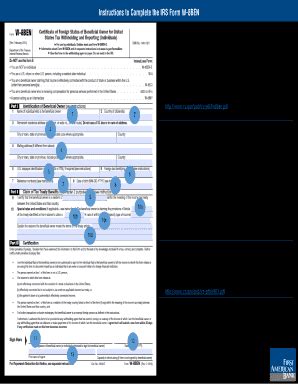 Fillable Online Instructions to Complete the IRS Form W-8BEN Fax Email ...