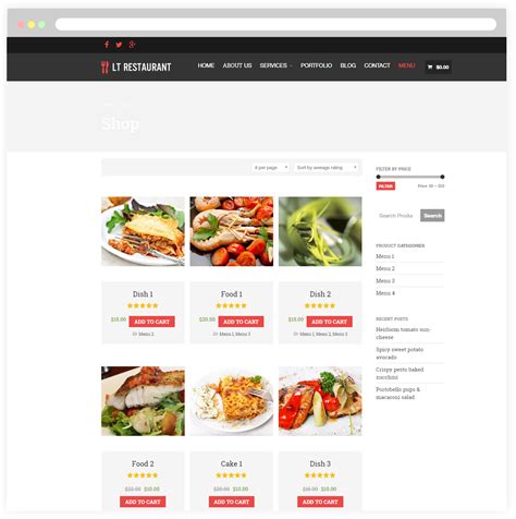 LT Restaurant – Free Responsive Food Order / WordPress Restaurant theme - Responsive Joomla and ...