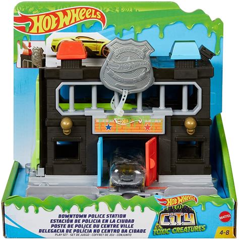 Hot Wheels City Downtown Police Station Playset