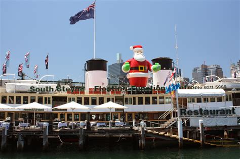 Sydney - City and Suburbs: Darling Harbour, ferry restaurant, Santa Fest