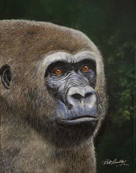 Gorilla Portrait Painting by Bill Dunkley - Fine Art America