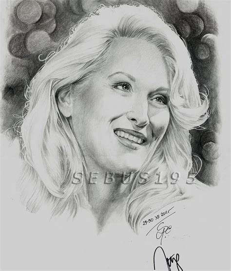 Meryl Streep by sebus195 on deviantART | Celebrity art portraits, Meryl streep, Pencil portrait