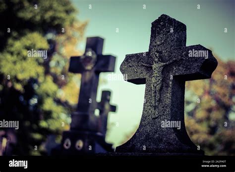 All Saints Day in the cemetery Stock Photo - Alamy