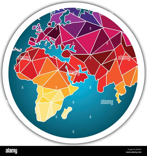 Colorful Earth globe icon, map world Stock Vector Image & Art - Alamy