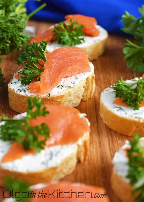 Smoked Salmon Cream Cheese Tea Sandwiches - Olga in the Kitchen