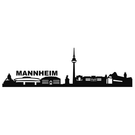 Wandtattoo Mannheim Skyline - die Mannheim Skyline gibt es als schönen ...