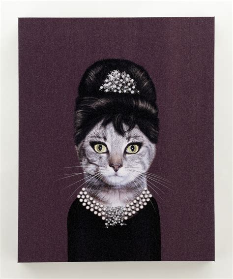 Cat Classic Breakfast at Tiffany's Art Canvas- Pets Rock