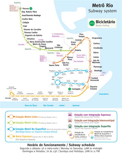 Rio De Janeiro Metro Map (subway) - MapSof.net