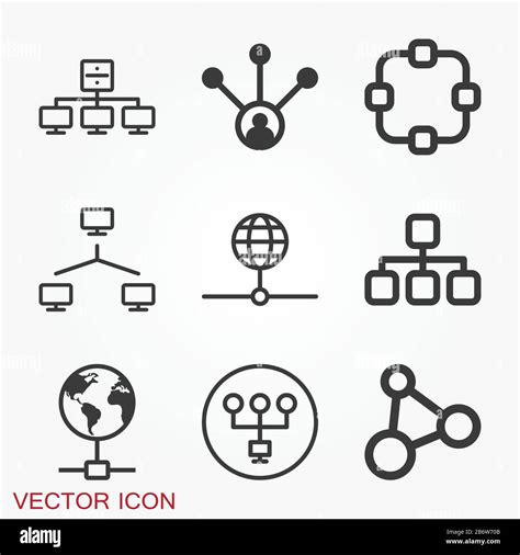 Network icon, computing and computer network symbol Stock Vector Image ...