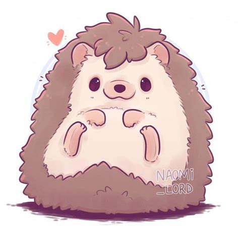 💕 Kawaii Hedgehog 🦔💕 I drew a hedgehog a bit over a year ago and it’s nice to see how my styl ...