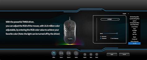 TMKB Falcon M1SE Ultralight Honeycomb Gaming Mouse, High-Precision 12800DPI Optical Sensor, 6 ...