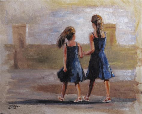 Two Sisters Painting by Christopher Clark - Fine Art America