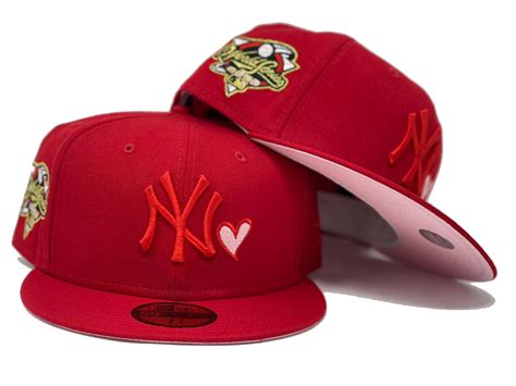 NEW YORK YANKEES 2000 WORLD SERIES RED PINK BRIM NEW ERA FITTED HAT – Sports World 165