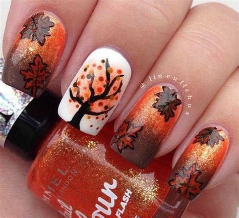 15 Autumn Acrylic Nail Art Designs & Ideas 2017 / Fall Nails | Fabulous Nail Art Designs