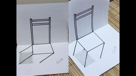 How to Draw a 3D Chair || Step by Step Drawing Tutorial || 3D Drawing | Step by step drawing ...