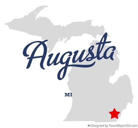 Map of Augusta, Washtenaw County, MI, Michigan