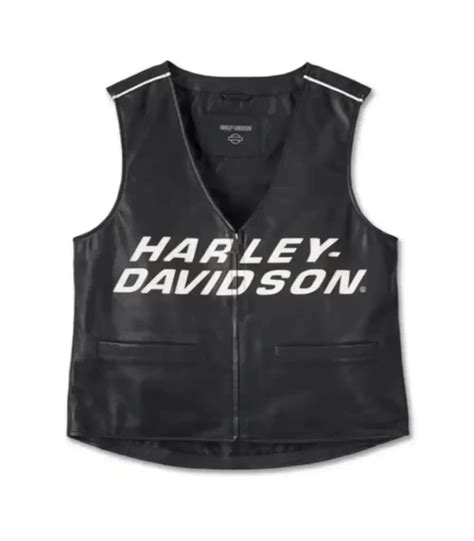 Harley Davidson Black Leather Vest | Harley Davidson Leather Vest