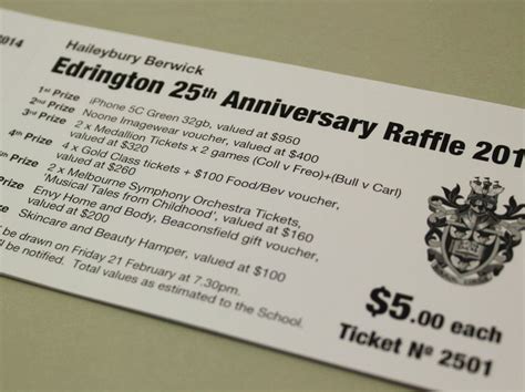 School Raffle Ticket - Budget Raffle Tickets