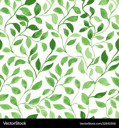 Green leaves classic foliage pattern Royalty Free Vector