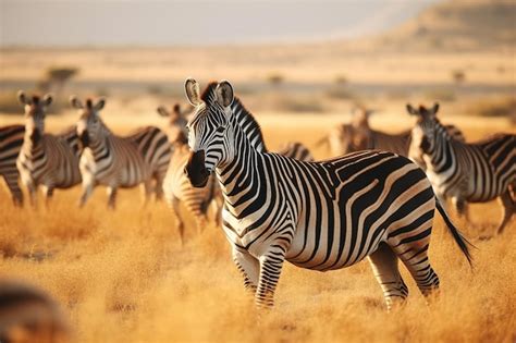 Premium AI Image | Zebra in the savanna