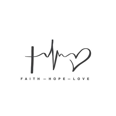 Faith Hope Love Tattoo Stencil