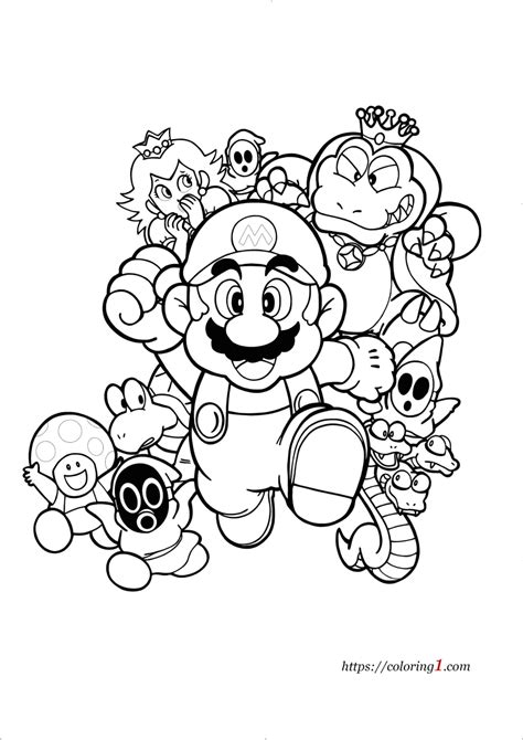 Super Mario Bros Coloring Pages - Free Printable Sheets