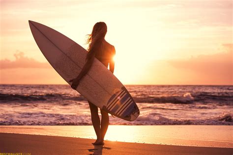 Wallpaper Surfing, girl, beach, sun, sea, Sport #11219