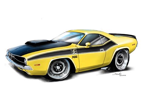 1970 Dodge Challenger Drawing at GetDrawings | Free download