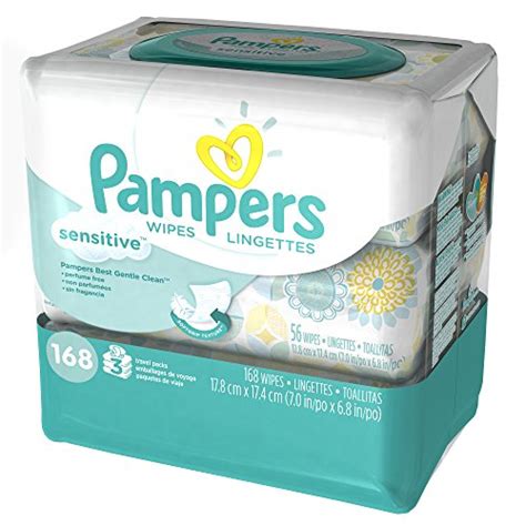 Pampers Sensitive Wipes 3x Travel Pack 168 Count Health Beauty Personal Care Cosmetics Bath Body Wet