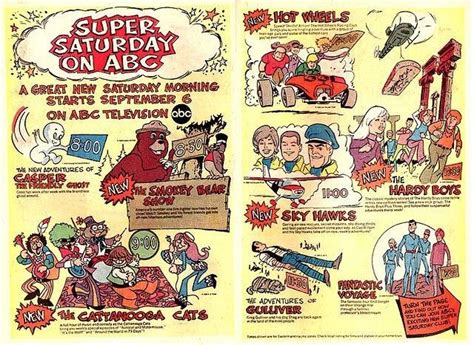 1969 ABC Saturday morning cartoons! | Saturday morning cartoons, Cbs ...