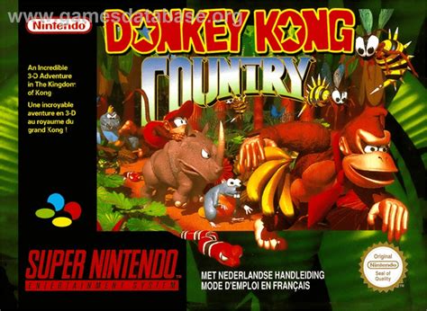 Donkey Kong Country - Nintendo SNES - Artwork - Box