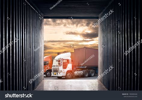 Inside View Empty Container Truck Trailer Stock Photo 1789989440 ...