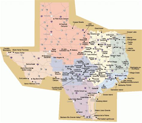 Printable Map Of Texas State Parks | Wells Printable Map