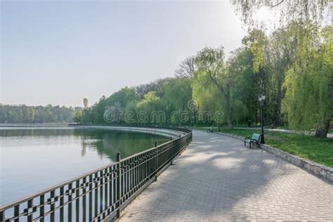 Valea Morilor Park with Valea Morilor Lake in Chisinau, Moldova on a ...